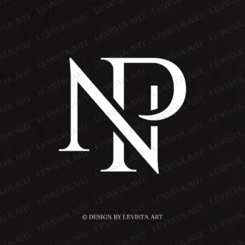 NP Premade monogram logo for wedding, business