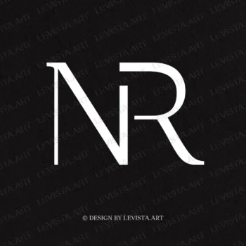 NR Premade monogram logo for wedding, business