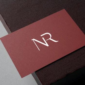 NR ready-made monogram business card