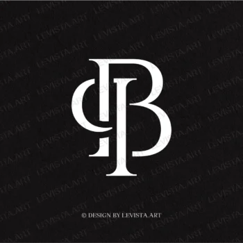 PB BP Premade monogram logo for wedding, business