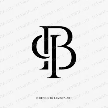 PB BP Ready-made monogram logo for wedding, business