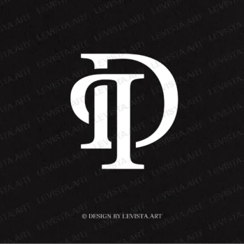 PD DP Premade monogram logo for wedding, business