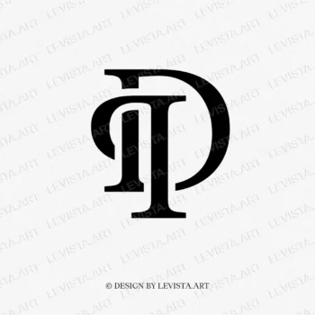 PD DP Ready-made monogram logo for wedding, business