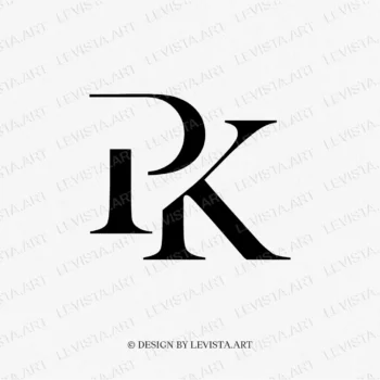 PK Ready-made monogram logo for wedding, business