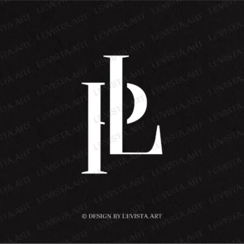 PL LP Premade monogram logo for wedding, business