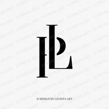 PL LP Ready-made monogram logo for wedding, business