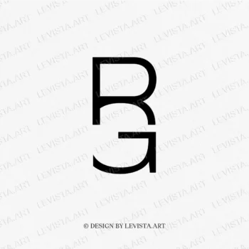 RG Ready-made monogram logo for wedding, business