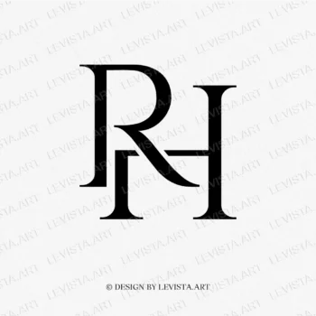 RH Ready-made monogram logo for wedding, business