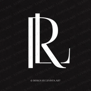 RL, LR Premade monogram logo for wedding, business