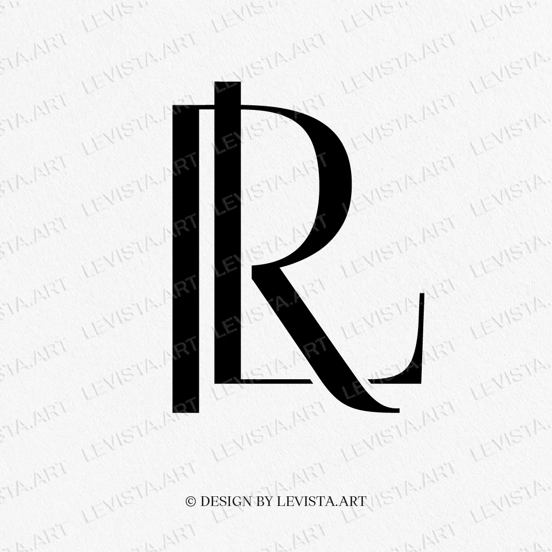 RL, LR Raedy-made monogram logo for wedding, business