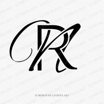 RN, NR Initials raedy-made monogram logo for wedding, business