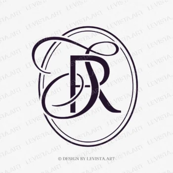 RS, SR Initials Raedy-made monogram logo for wedding, business in frame