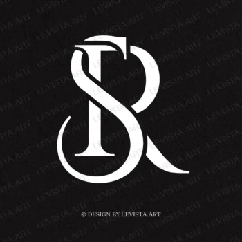 RS, SR Premade monogram logo for wedding, business