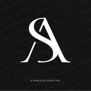 SA AS Premade monogram logo for wedding, business