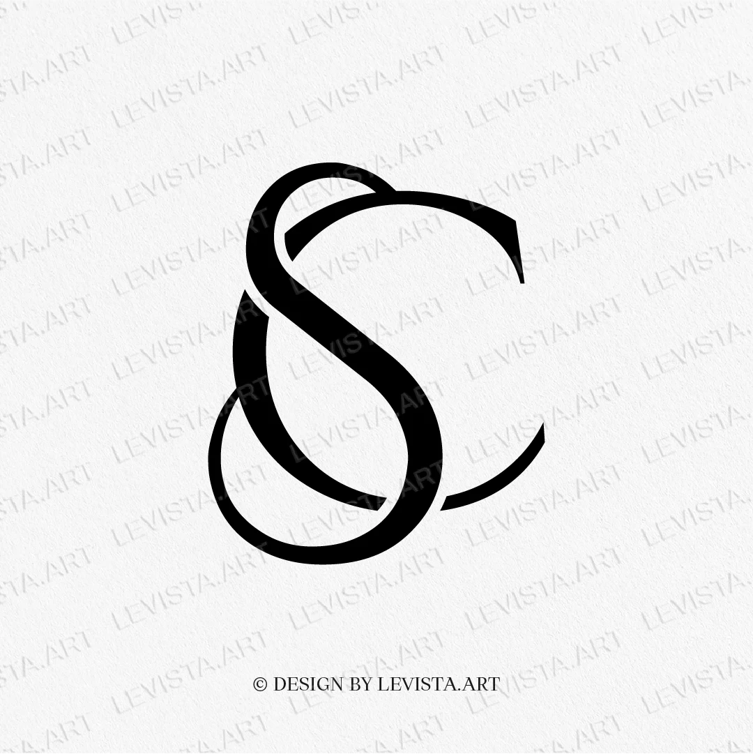 SC CS Ready-made monogram logo for wedding, business