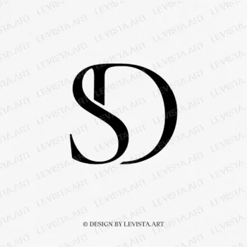 SD Ready-made monogram logo for wedding, business