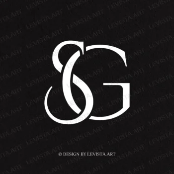 SG Premade monogram logo for wedding, business