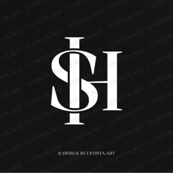 SH Premade monogram logo for wedding, business