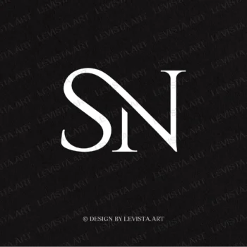 SN Premade monogram logo for wedding, business