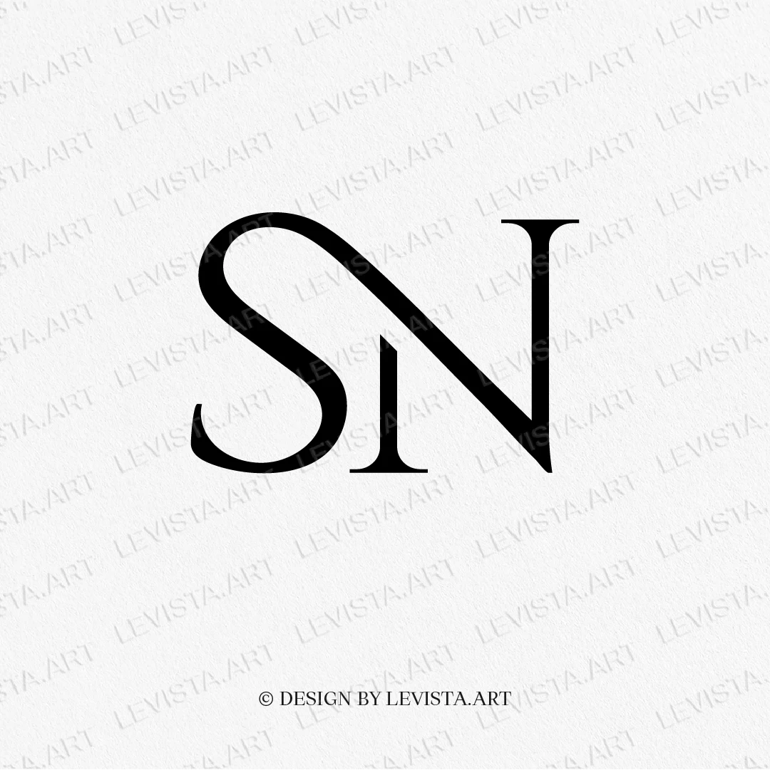 SN Ready-made monogram logo for wedding, business