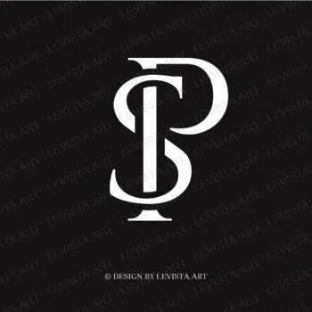 SP PS Premade monogram logo for wedding, business