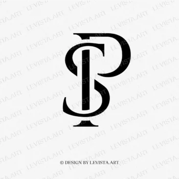 SP PS Ready-made monogram logo for wedding, business