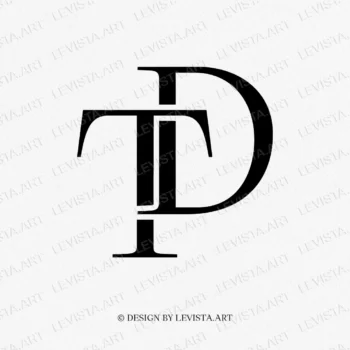 TD, DT Raedy-made monogram logo for wedding, business