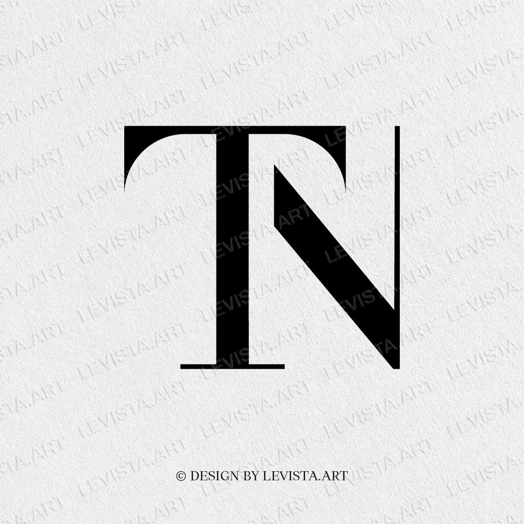 TN Ready-made monogram logo for wedding, business