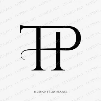 TP Ready-made monogram logo for wedding, business