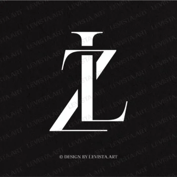 ZL LZ Premade monogram logo for wedding, business