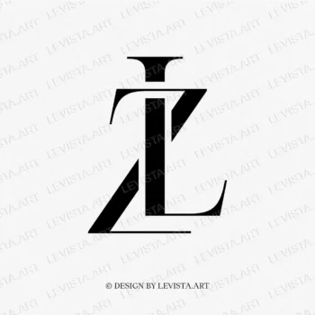 ZL LZ Ready-made monogram logo for wedding, business