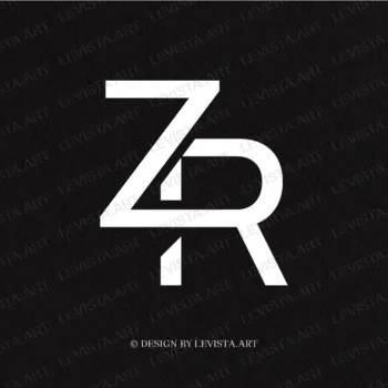 ZR Premade monogram logo for wedding, business