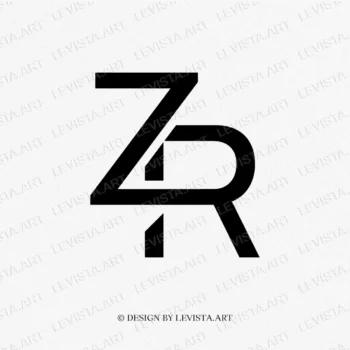 ZR Ready-made monogram logo for wedding, business