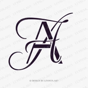 AA Initials ready-made monogram logo for wedding, business