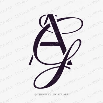 AG or GA Initials ready-made monogram logo for wedding, business