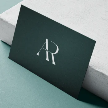 AR ready-made monogram logo design for business card