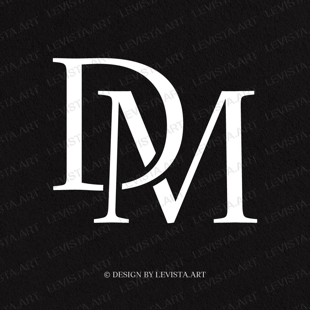 DM Premade monogram logo for wedding, business