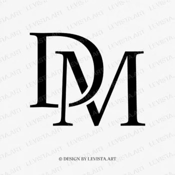 DM ready-made monogram logo for wedding, business