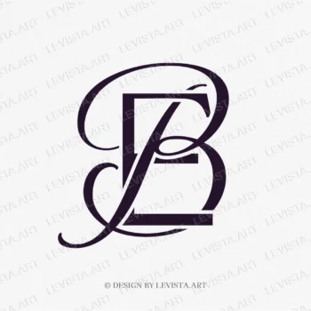 EB, BE Initials ready-made monogram logo for wedding, business