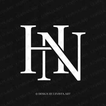 HN NH Premade monogram logo for wedding business