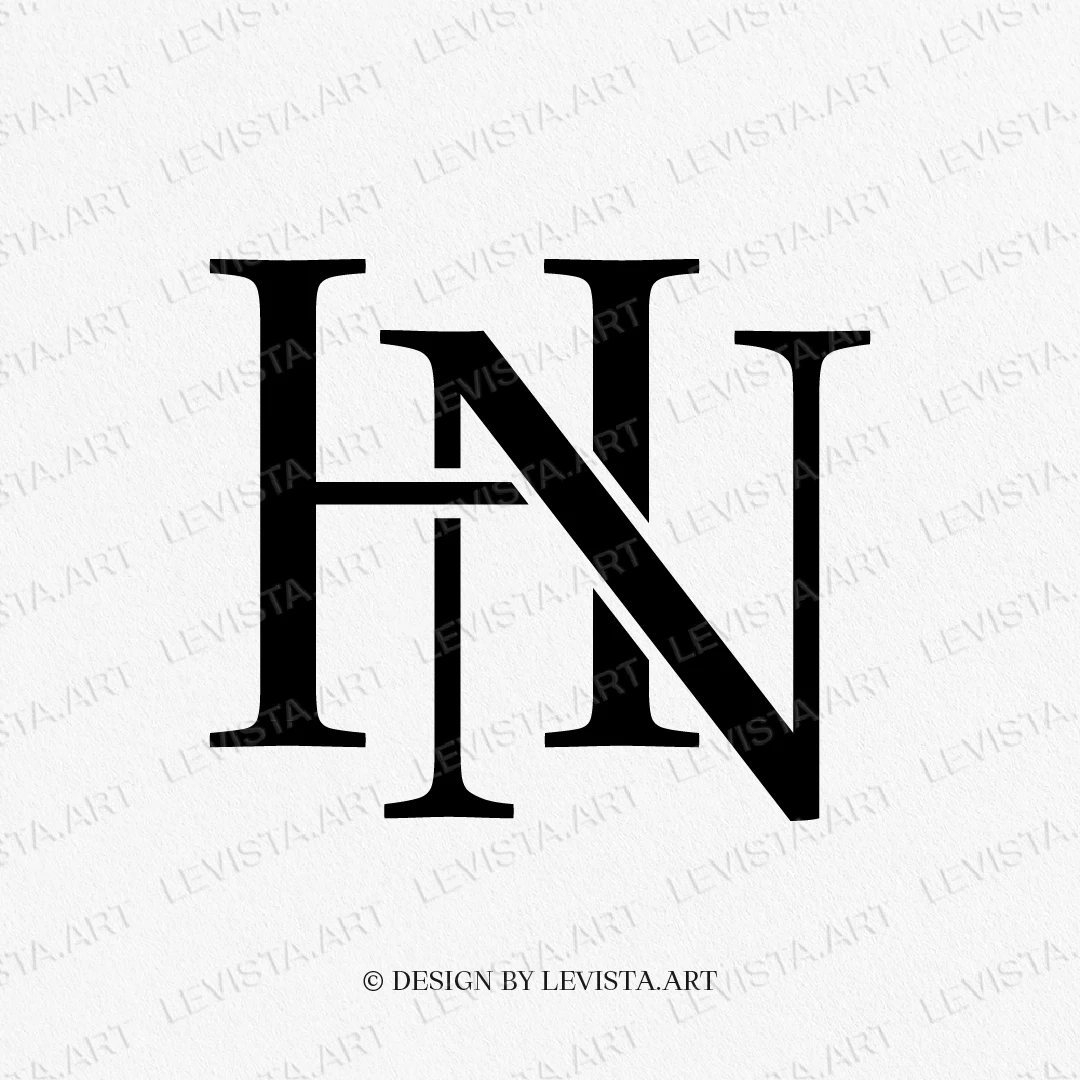 HN, NH ready-made monogram logo for wedding, business