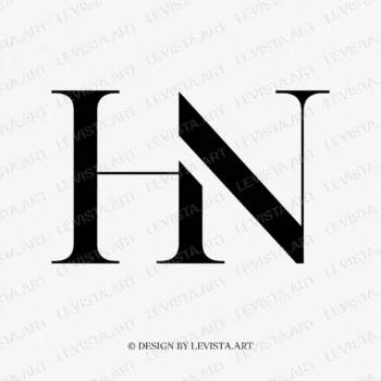 HN ready-made monogram logo for wedding, business