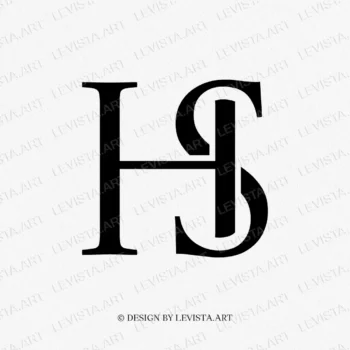 HS ready-made monogram logo for wedding, business