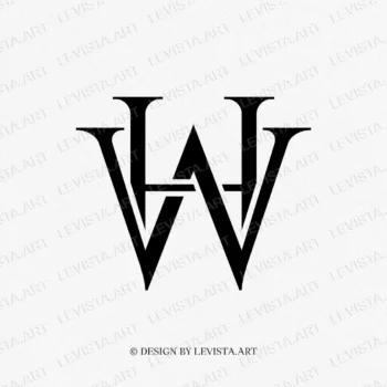 HW, WH ready-made monogram logo for wedding, business