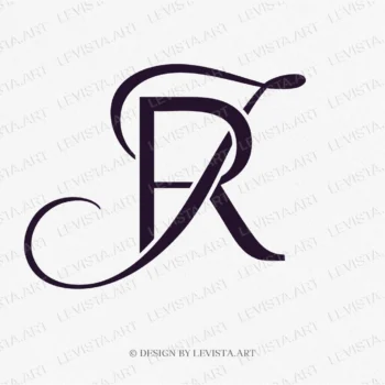 JR RJ Initials ready-made monogram logo for wedding, business