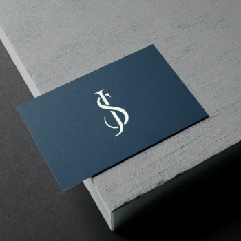 JS, SJ Premade monogram logo for business card