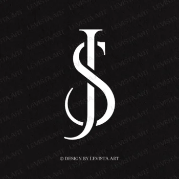 JS, SJ Premade monogram logo for wedding, business