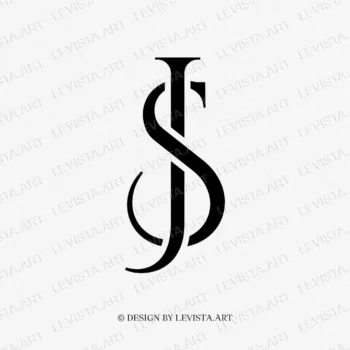 JS, SJ ready-made monogram logo for wedding, business