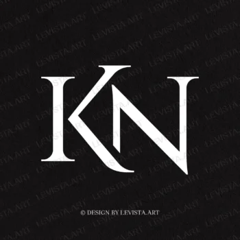 KN Premade monogram logo for wedding, business