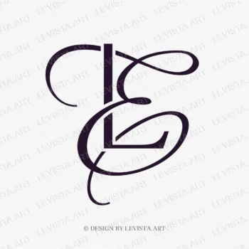 LE, EL Initials ready-made monogram logo for wedding, business